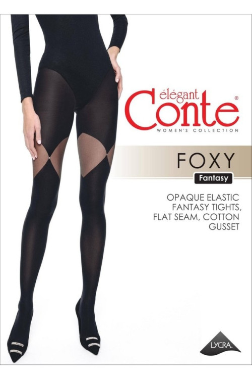 Колготки жіночі Conte Fantasy Foxy з термоаплікацією зі страз