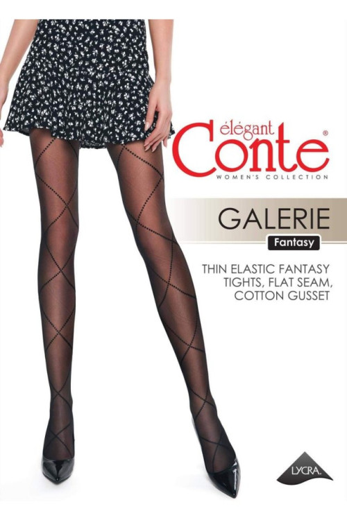 Колготки жіночі Conte Fantasy Galerie з імітацією шнурівки