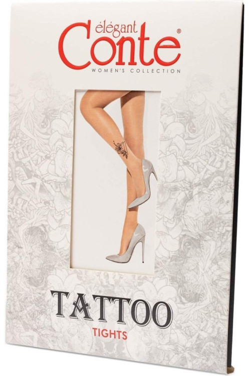 Колготки жіночі Conte Fantasy Tattoo з малюнком Garden
