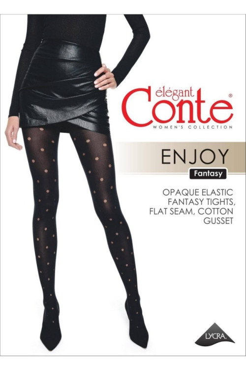 Колготки жіночі Conte Fantasy Enjoy в прозорий горошок